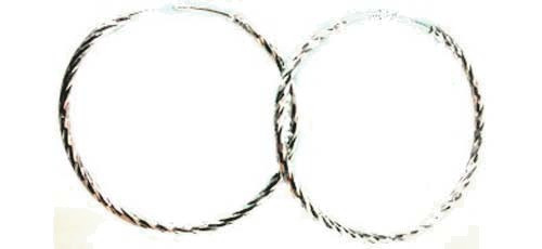 Sterling Designer 50mm Twist Hoops Ancient Egypt Queen Hetephere Treasure 2500BC