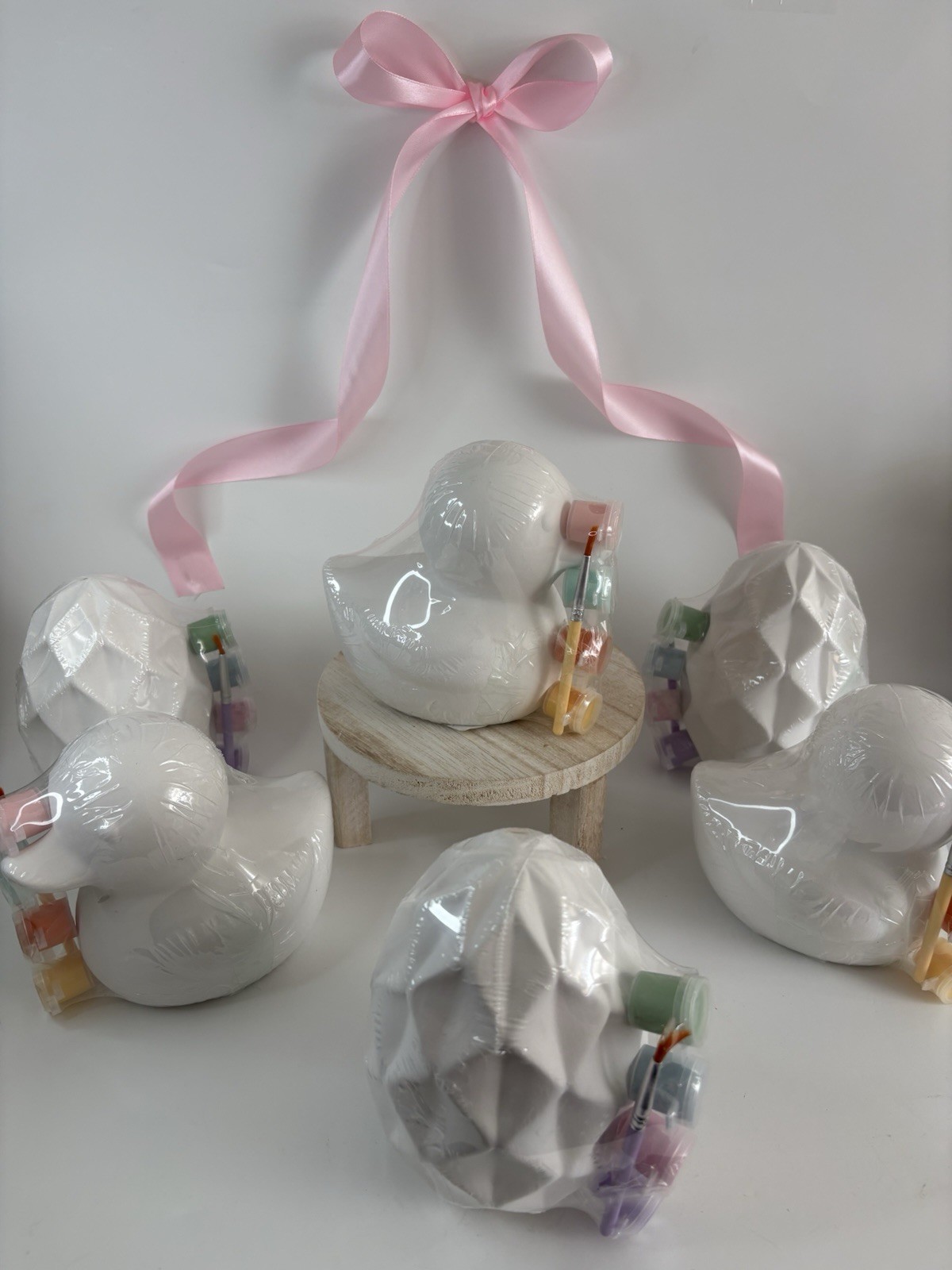 Easter Arts And Craft Ceramic Ducks And Eggs Ready To Paint.