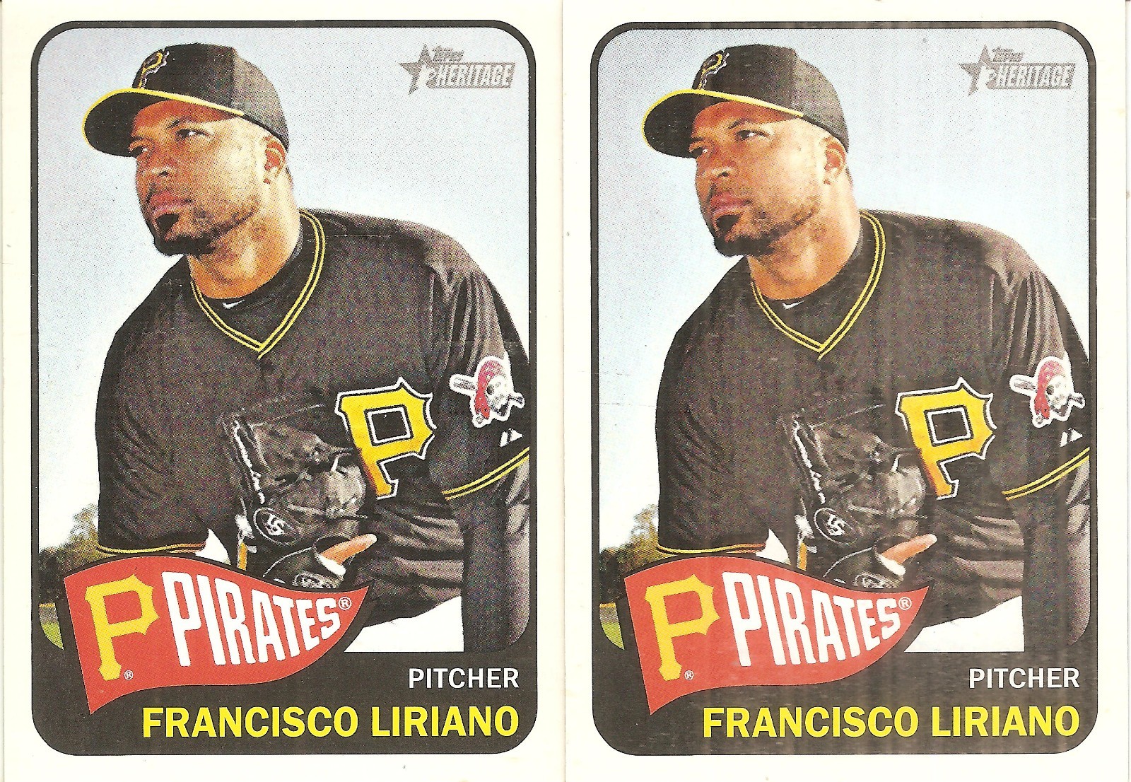 2 CARD 2014 TOPPS HERITAGE FRANCISCO LIRIANO BASEBALL CARD LOT