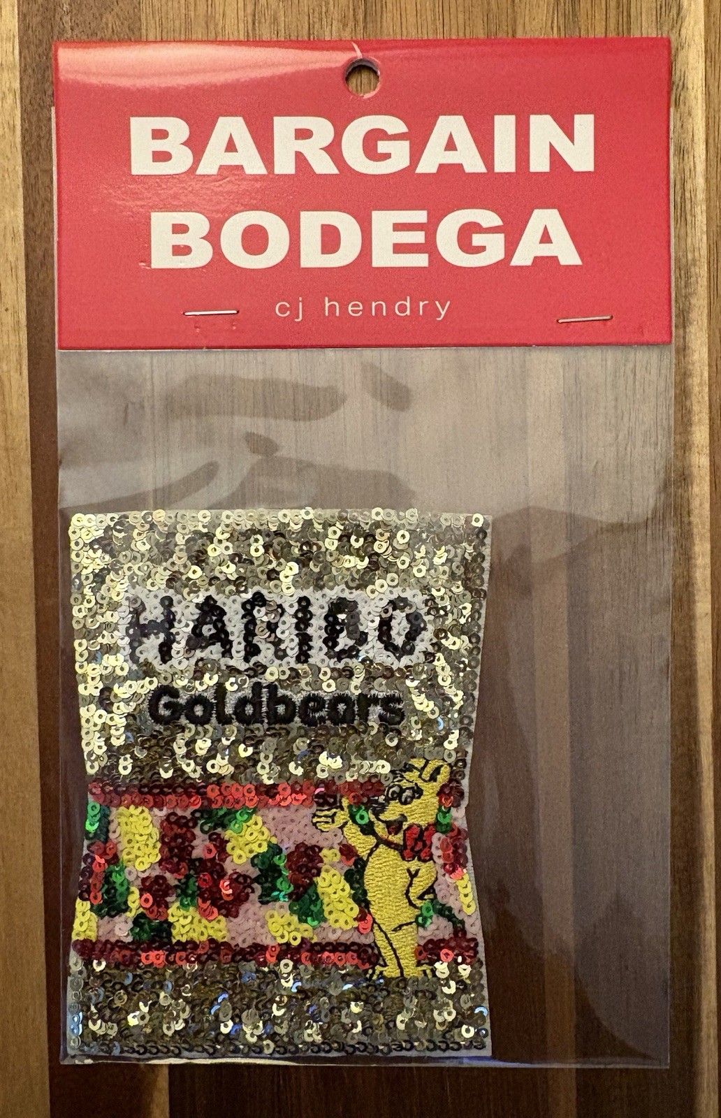 SEALED BRAND NEW Cj Hendry Bargain Bodega LMTD Edition Sequin Patch HARIBO BEARS