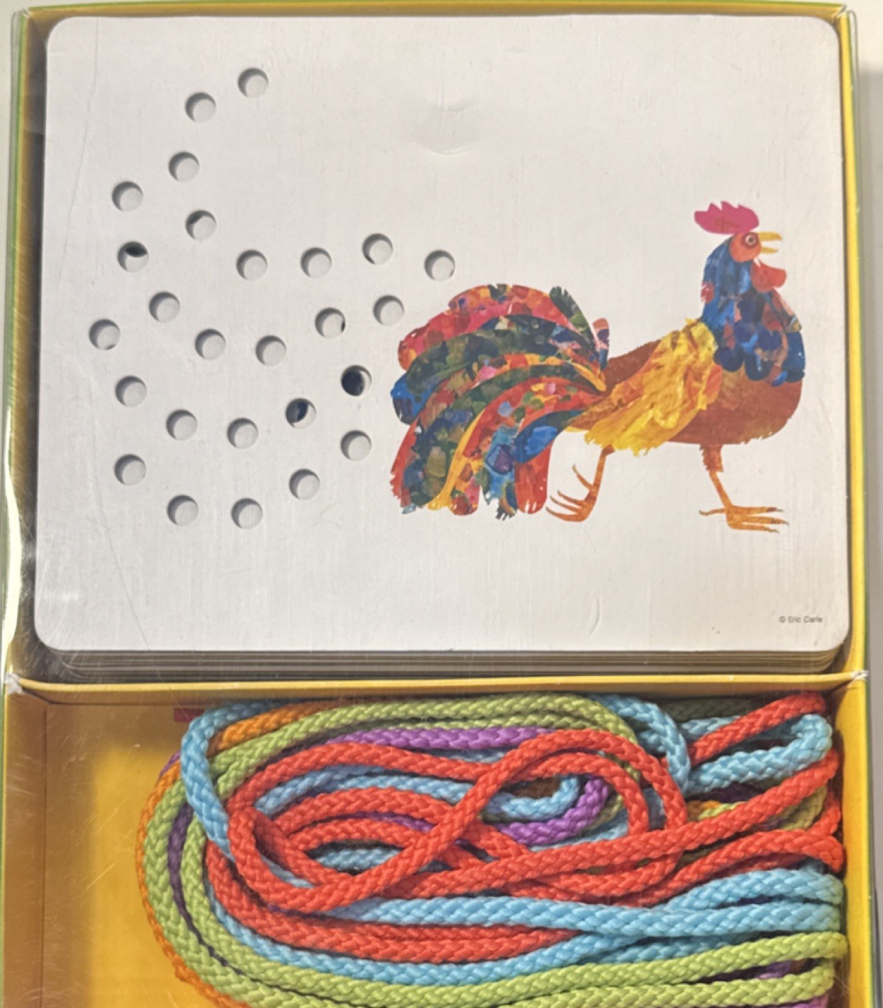Eric Carle Animal Lacing Cards Set Multicolor Ages 3+ 10 Cards 10 Laces