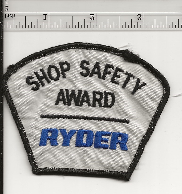 Ryder Shop Safety trucking company patch
