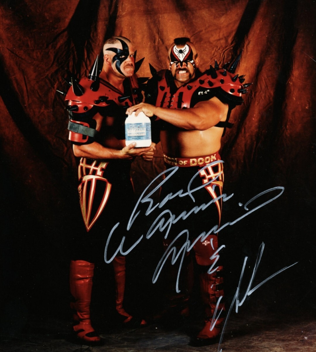 Road Warrior Hawk & Animal Signed Autographed Vintage WWE 8X10 RP Reprint Photo 