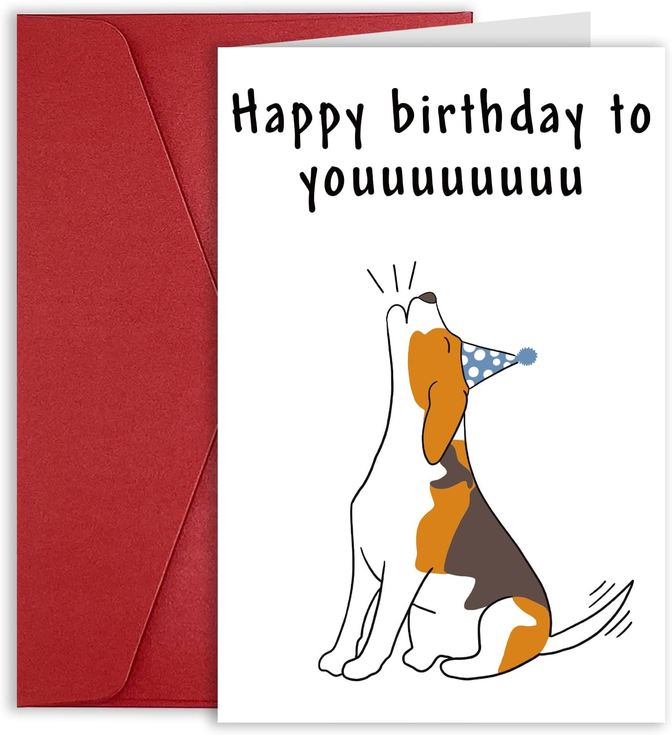 Funny Dog Birthday Card Gift for Him Her, Humor Birthday Card Gift for Dog Lover