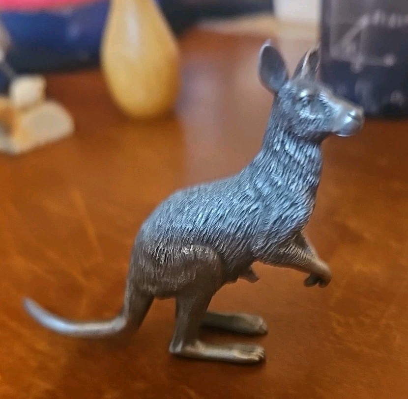 Vintage Pewter Kangaroo 