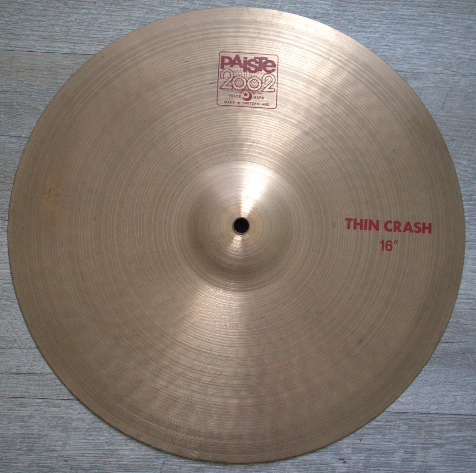 Paiste 2002 16" Thin Crash Cymbal Model # CY0001061216
