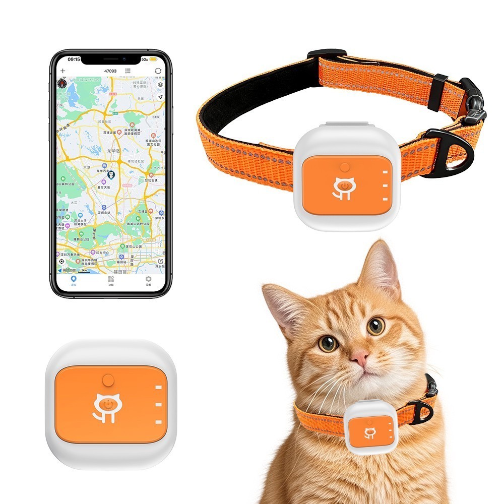 4G Pet GPS Tracker for Dogs & Cats - Waterproof Mini with Sound & Light Finder