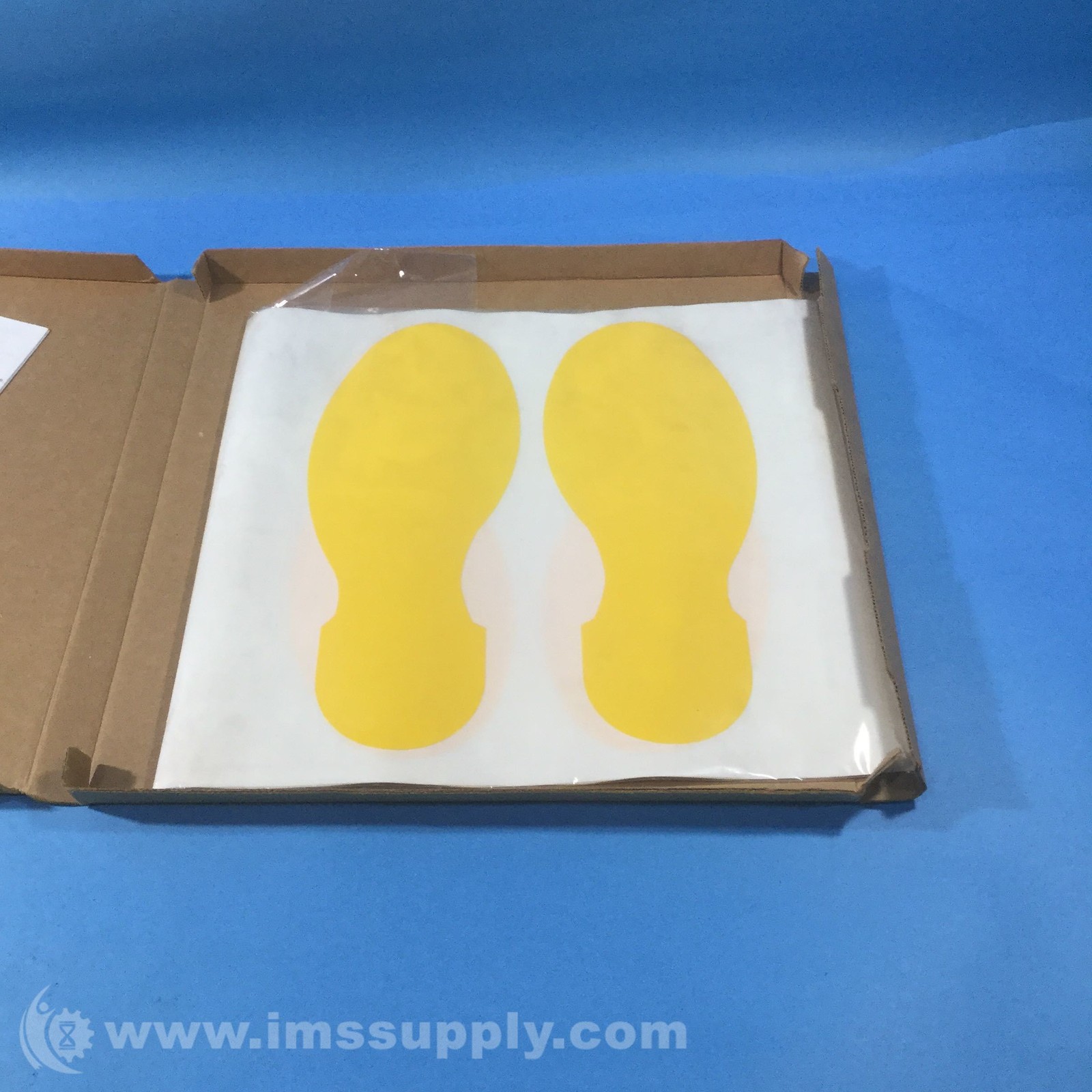 Brady 104409 ToughStripe Floor Footprints, 10" X 3.5", Yellow 6046