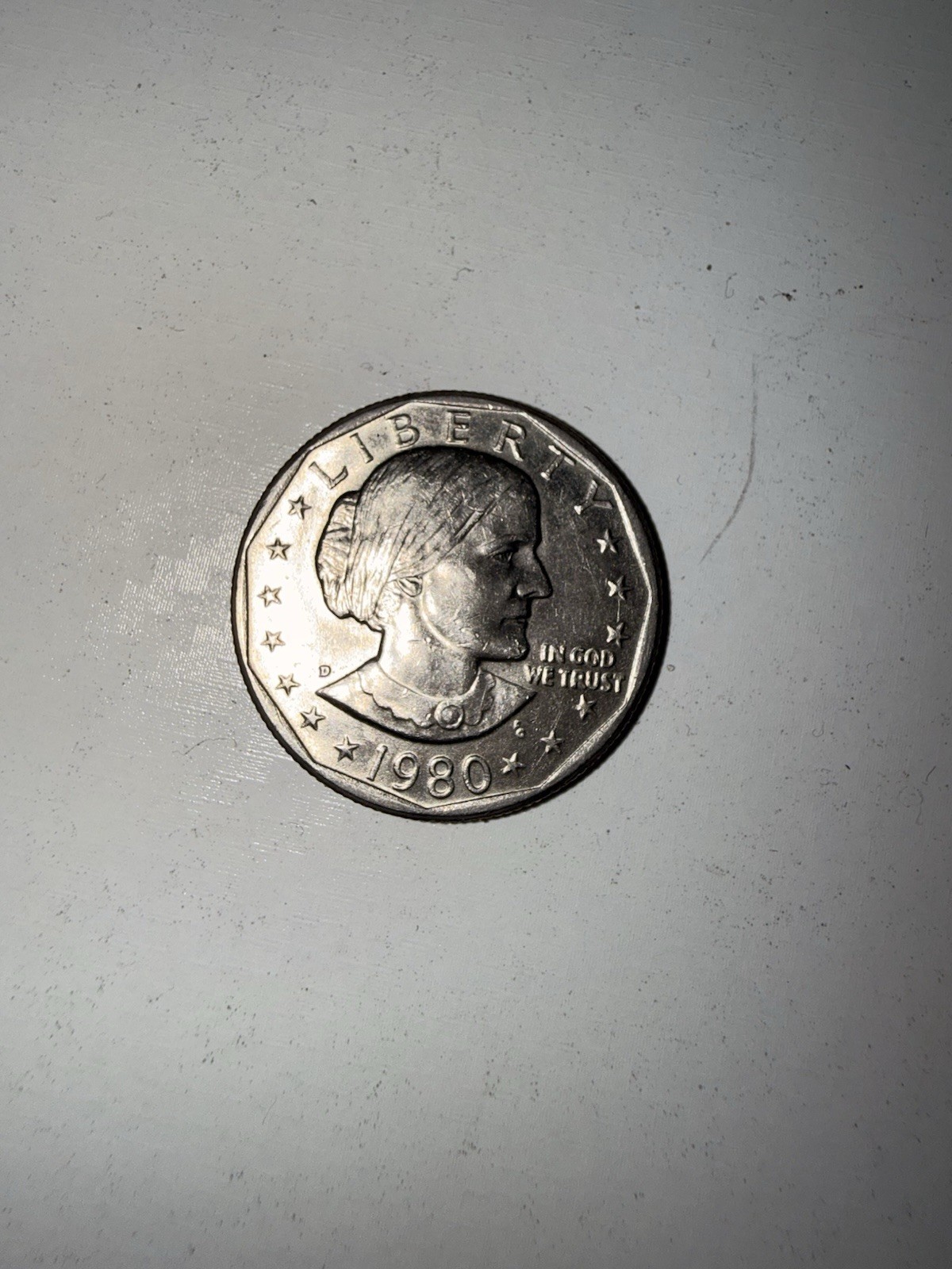 1980 Denver Susan B Anthony $1 Copper Dollar Coin, rare coin,  s mint