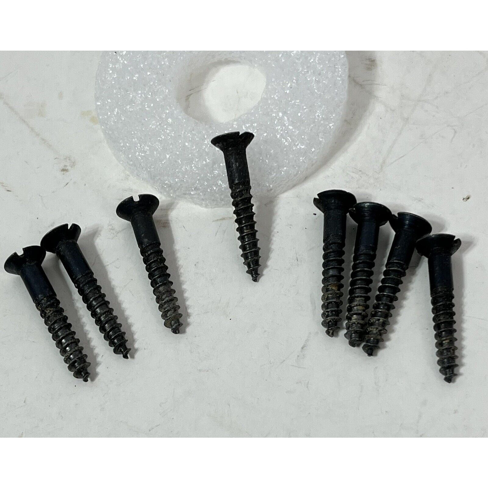 Set 8 Singer OEM Sewing Machine Treadle Drawer Slotted Screws to Wooden Top