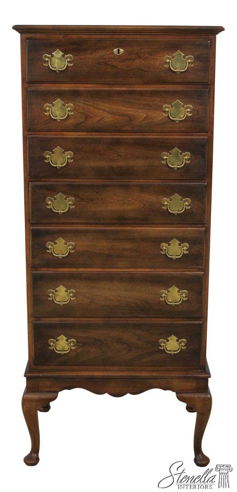 59036: STATTON Oxford Antique Cherry Queen Anne Lingerie Chest