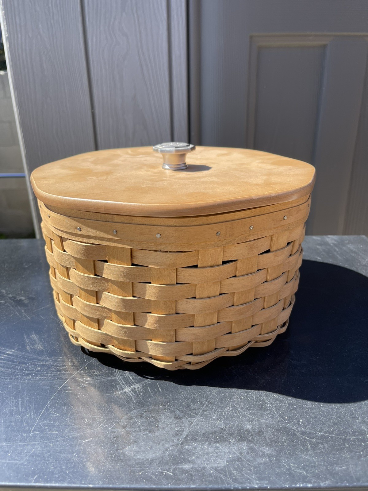 Longaberger Dealers Choice Gaming Basket Lid Protector Poker Chips