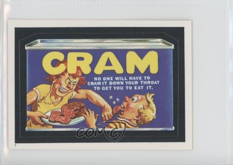 1982 Topps Wacky Packages Album Stickers Cram #7 0b0