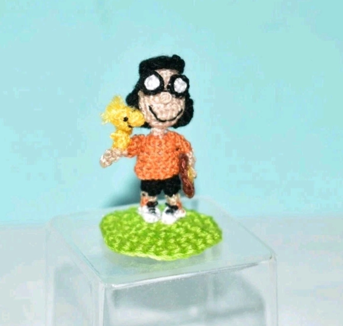 Miniature Crochet Girl Character Crochet Bird Character Cute Characters 