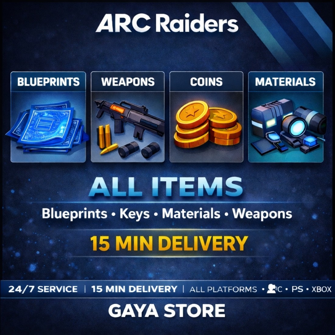 ARC Raiders Blueprints/Weapons/Keys/Materials/Upgrade⭐FAST Delivery: 1-10 Mins⚡