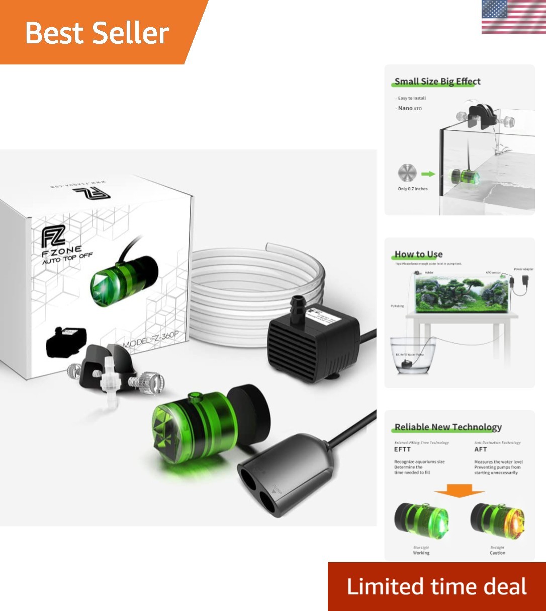 Aquarium ATO Auto Top Off Refilling System with Dual Optical Sensor for Both ...