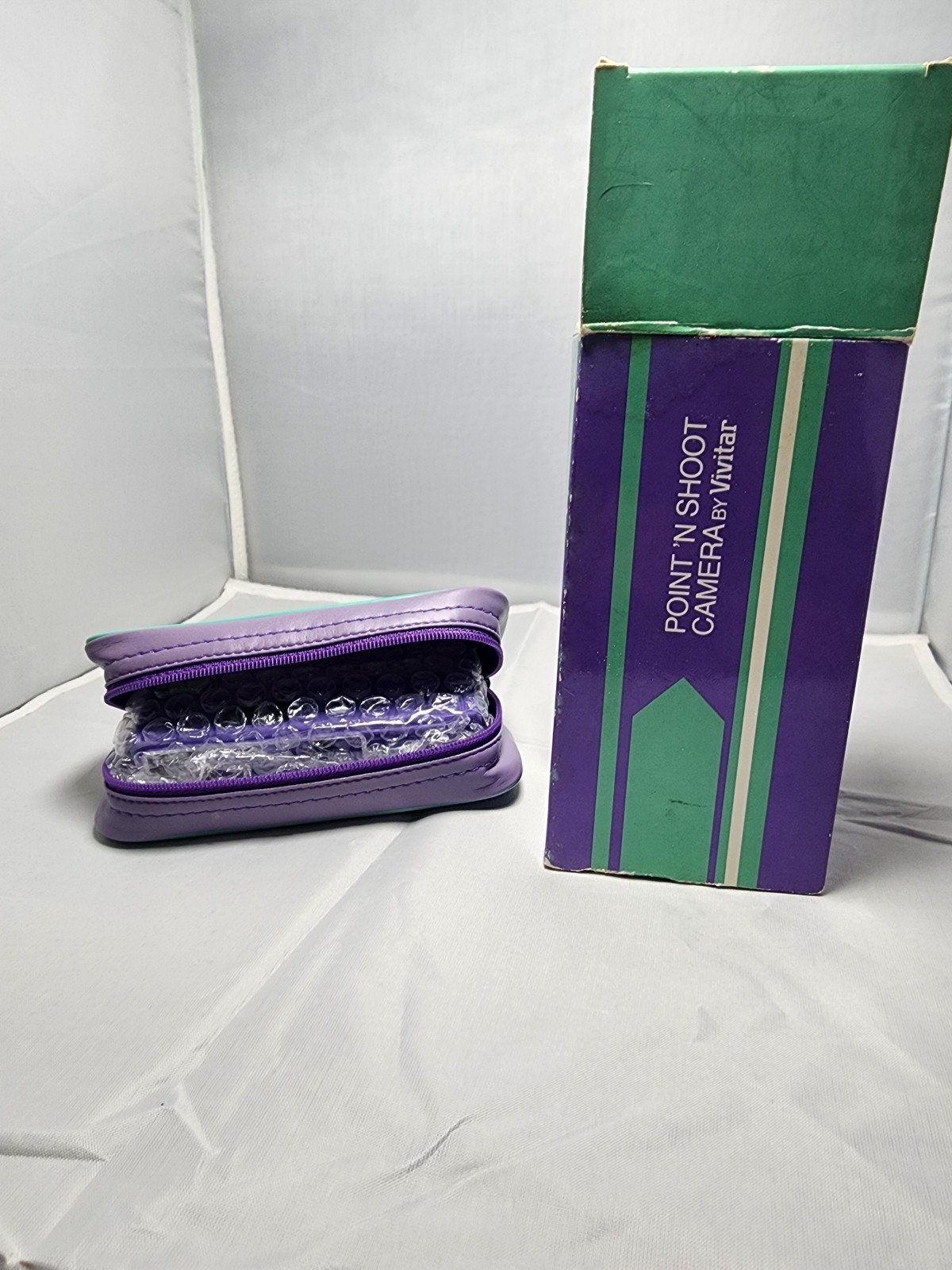 Vintage 1987 Avon Promo Purple Vivitar Point-N-Shoot Camera w/ Box Case & Manual