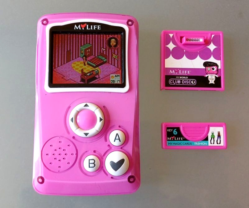 My Life Retro Vintage Pink Console + Precious Games Cartridges