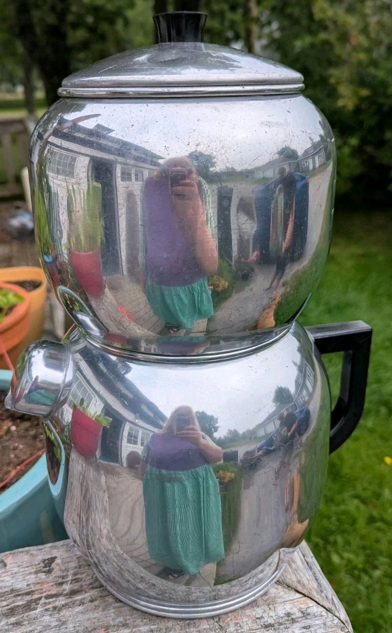 West Bend Kwik Drip 18 CUP Pour Over Coffee Maker Aluminum Camping Coffee Pot 2