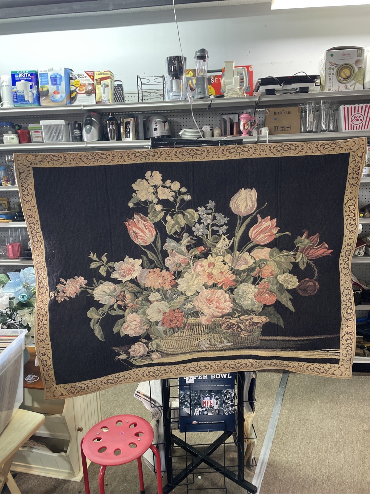 Vintage French Tapestry Floral Pattern Wall Decor Tapestry 3 x 4 ft