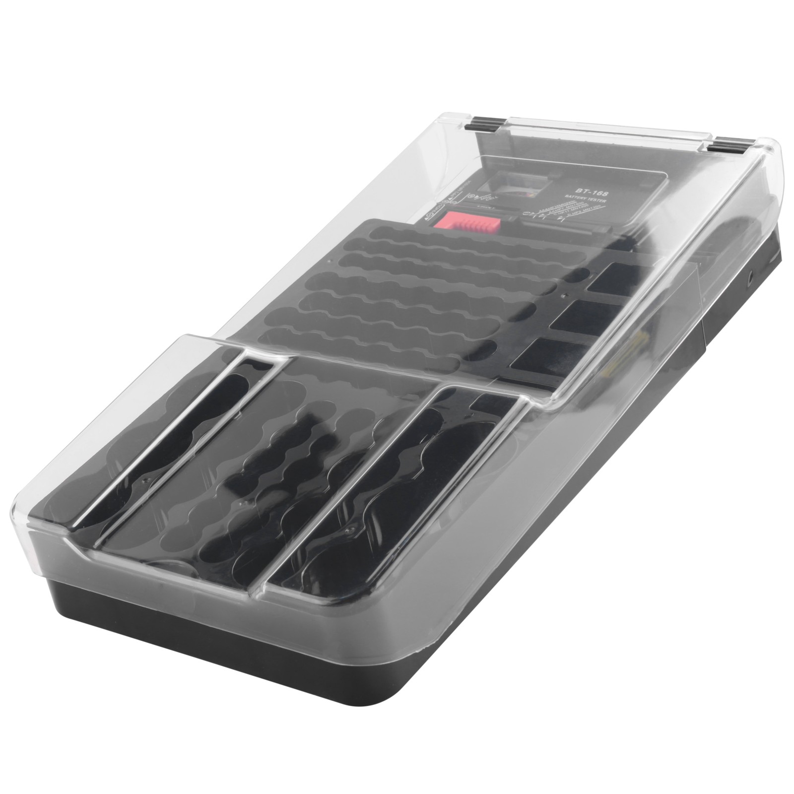 the Battery Storage Case,Organizer with Hinged Clear Cover, with Battery3177