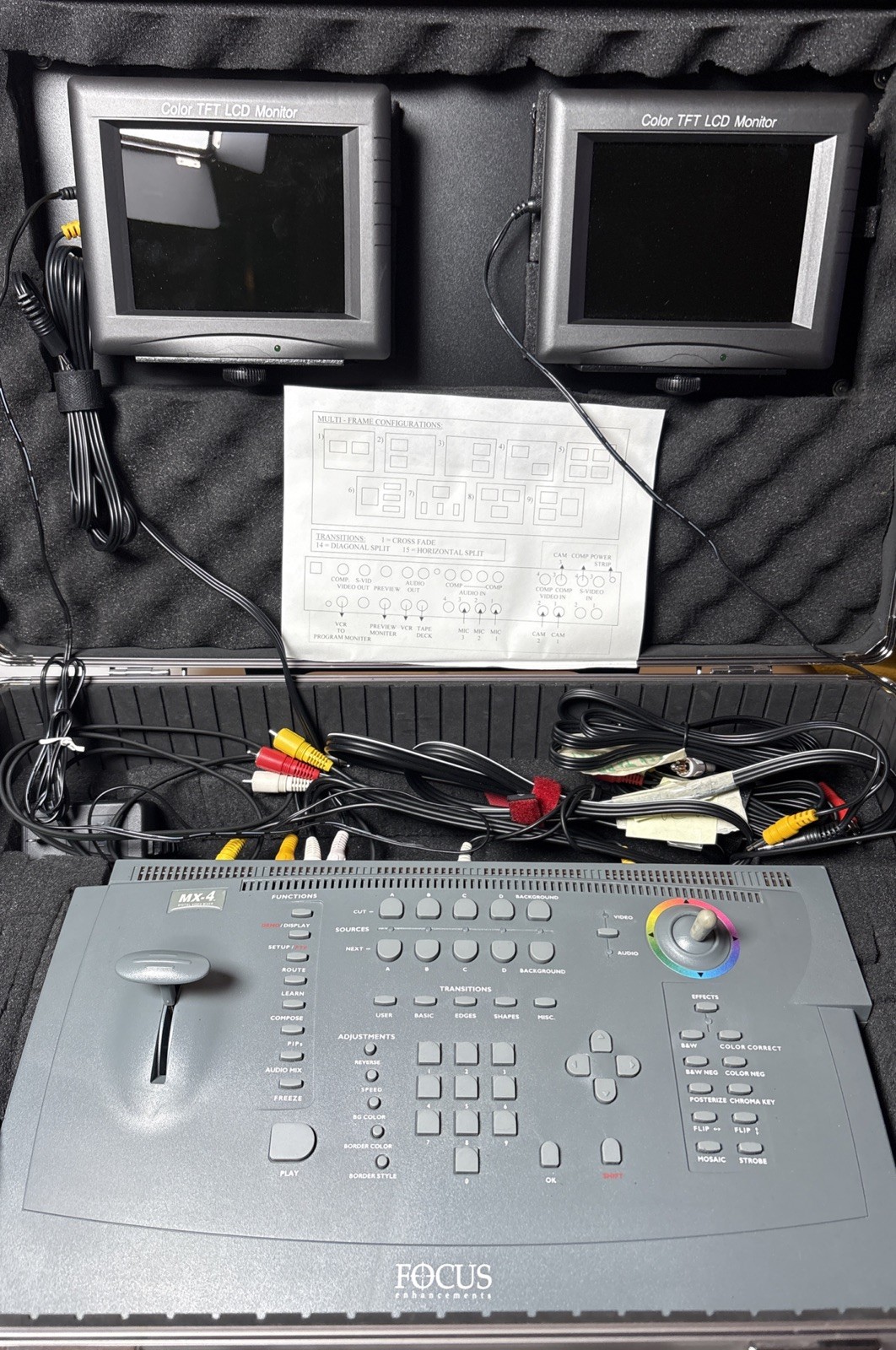 Focus MX-4 Digital Video Mixer In Case With Monitors *READ