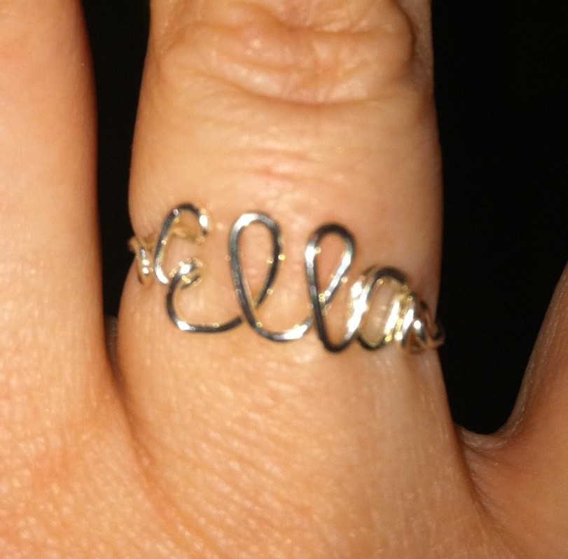 Custom Wire Jewelry Name Ring, Great Personalized Gift!