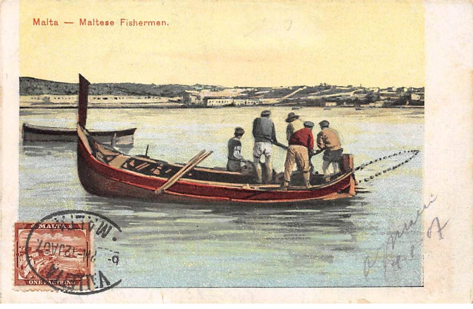 POLAND. Maximum Card. AM14119. 1907. Malta Stamp. Fishermen In Boat