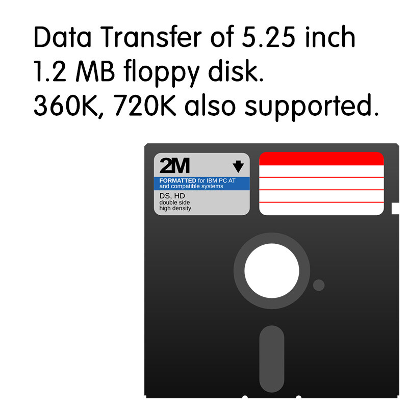 Data transfer 5.25" Floppy disks PC format