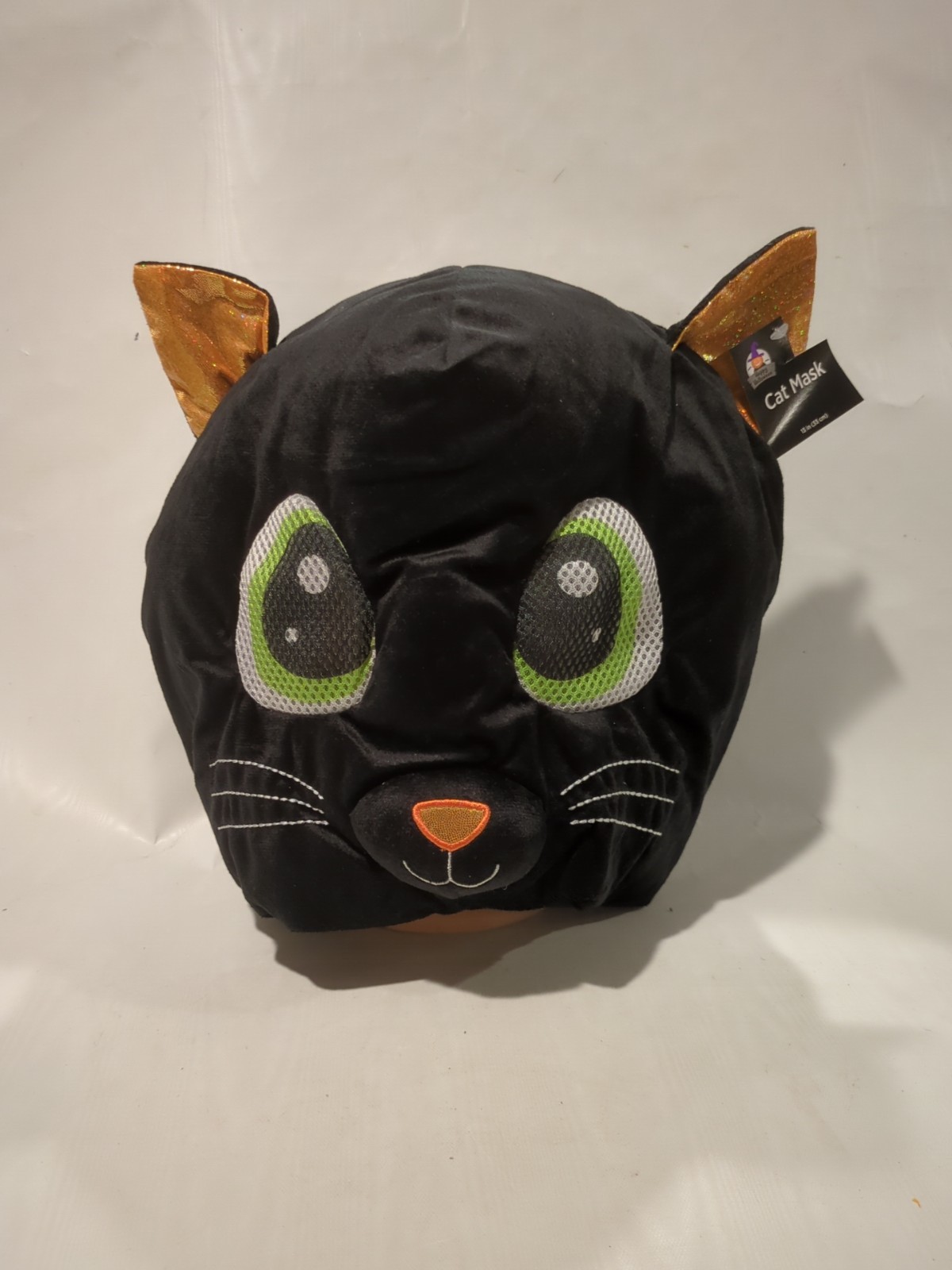 Halloween Costumes Adults Polyester Over The Head Cat Mask 13" New