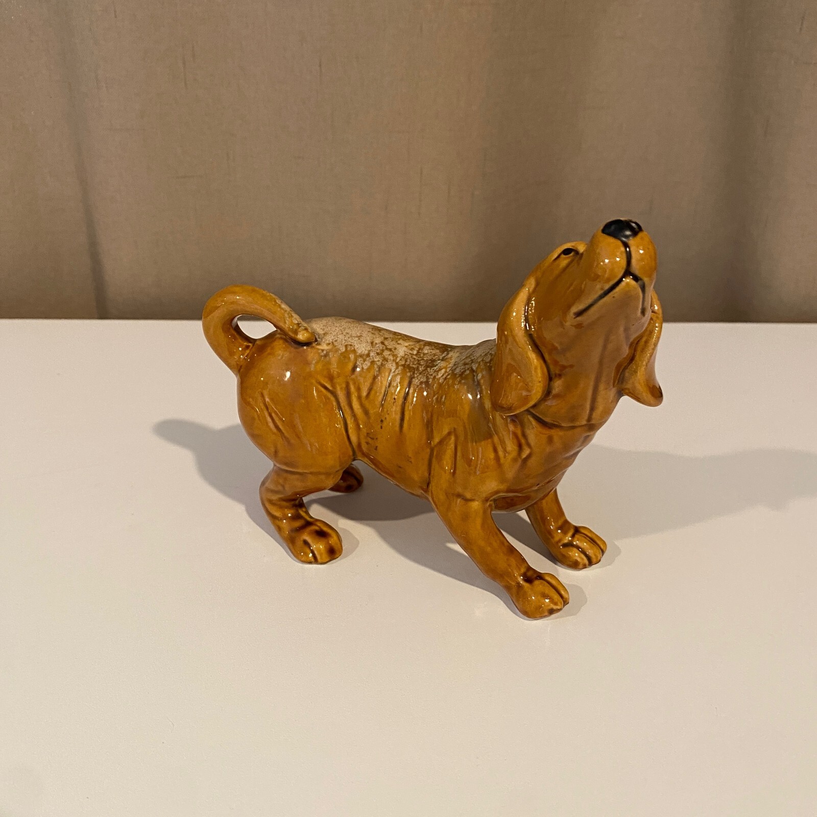 MCM Ceramic Labrador Retriever Dog Figurine 6x5 Heavy Quality