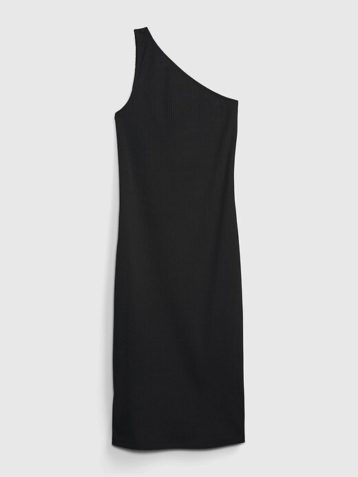 Gap One Shoulder  Midi Dress Black Size Large Woman's NWT