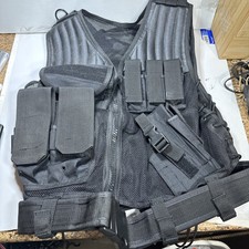 Drago Gear Black Zip Up Tactical Vest