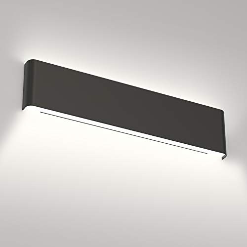  24in/20W Matte Black Modern Vanity Light Up and Down 24 inch White Light Black