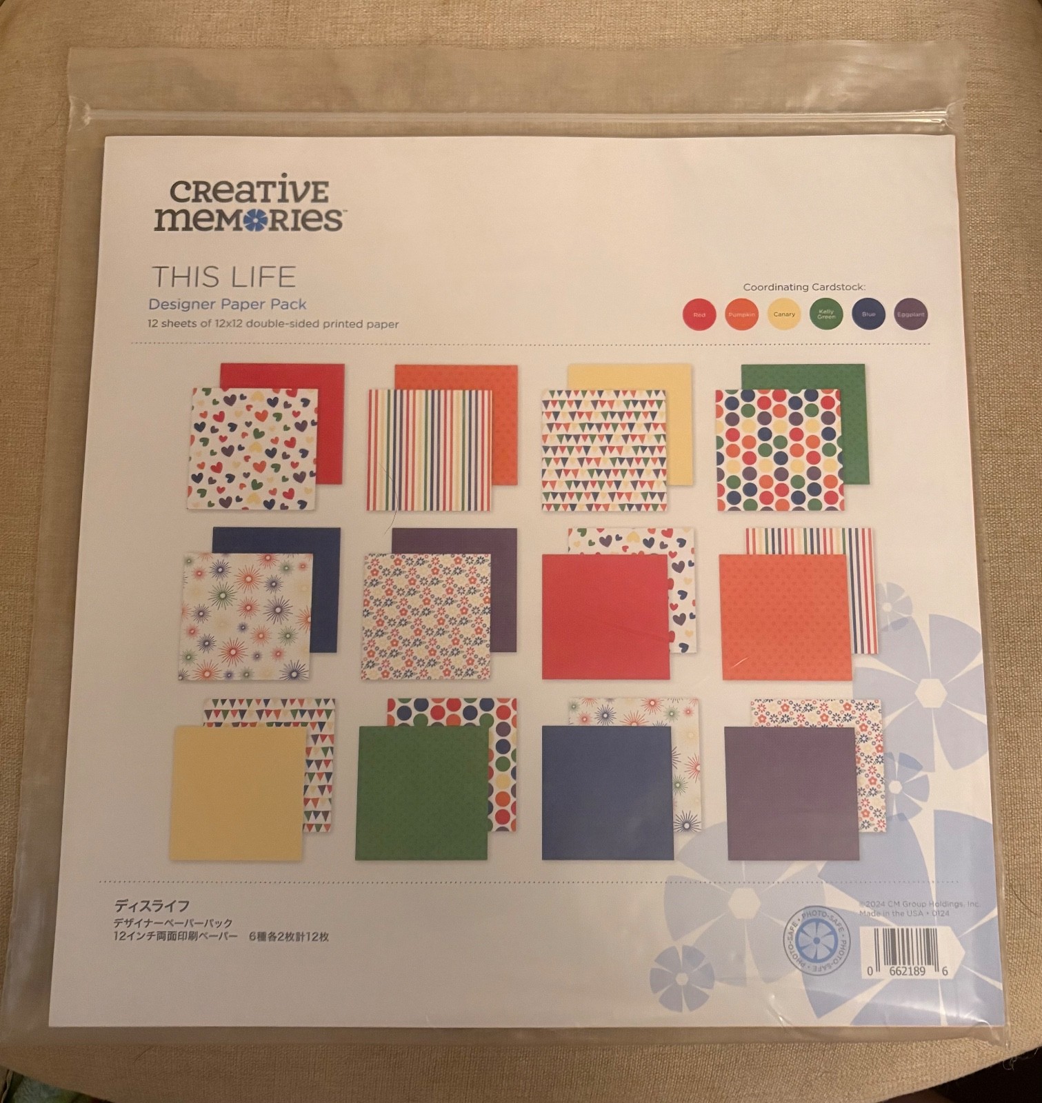 Creative Memories Paper Pack "This Life & This Life Krafted Rainbow."