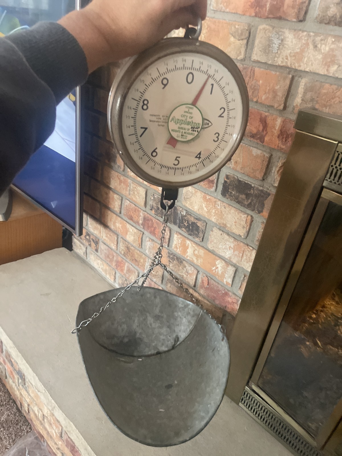 Vtg. Chatillon 20 lbs. type 027 Temp. Compensation Springs hanging scale vintage