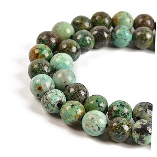 45pcs 8mm Natural African Turquoise Gemstone Round Spacer Loose Stone Beads 