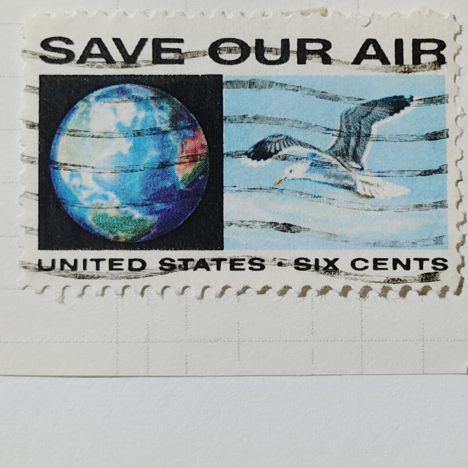 1970 US 6c Save Our Air Anti-Pollution Stamp #1413 Used Cancelled Philately