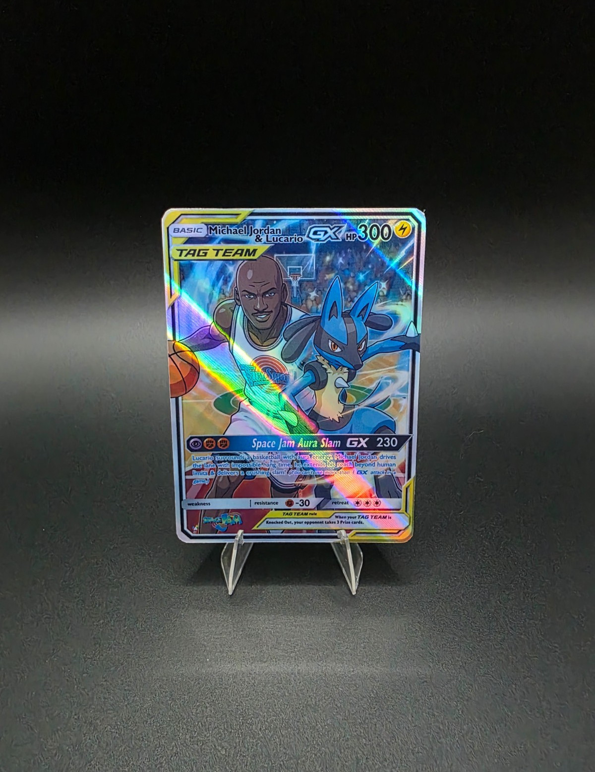 Michael Jordan & Lucario GX 2026 Pokémon Space Jam Holo [ACEO]