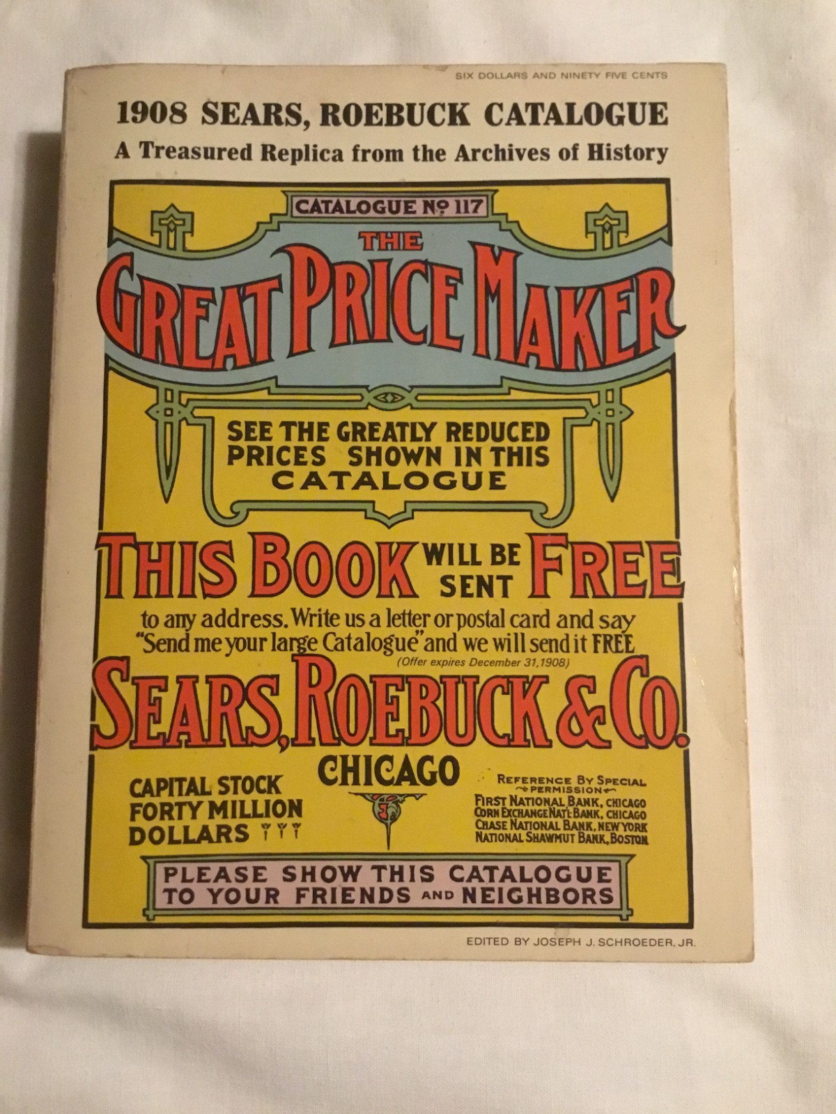 1908 Sears Roebuck & Co Catalogue No 117 1969 Reproduction Issue Catalog Vintage