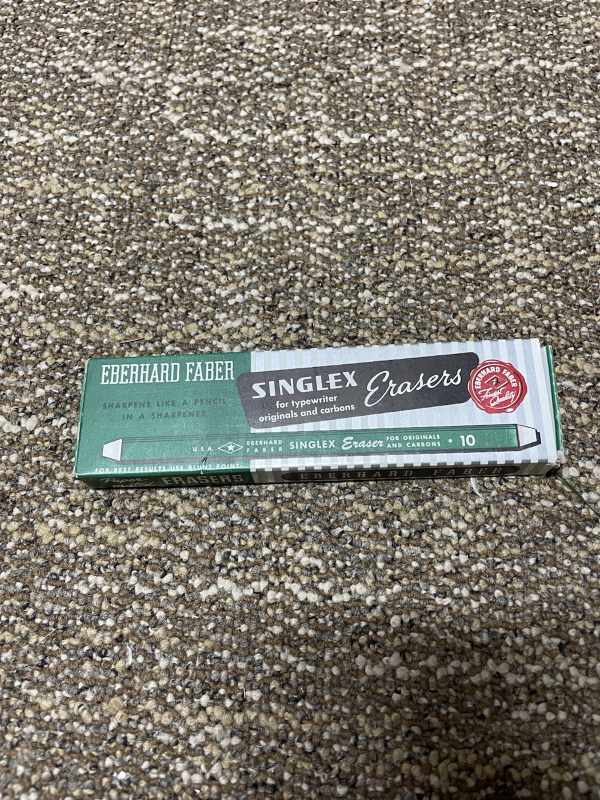 Eberhard Faber Singlex 4 New Erasers Pencils with Nib