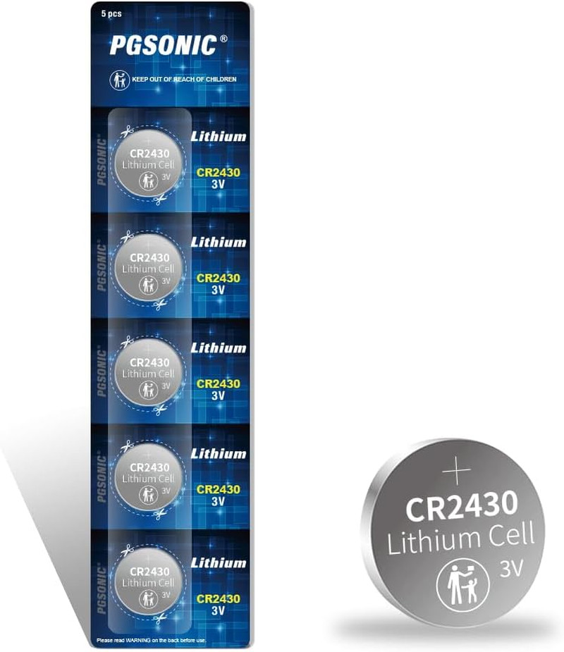 PGSONIC CR2430 3V Lithium Battery (5Pcs)