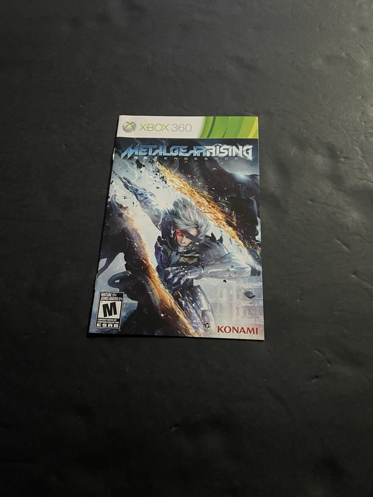 metal gear rising revengeance xbox 360 Manual Only
