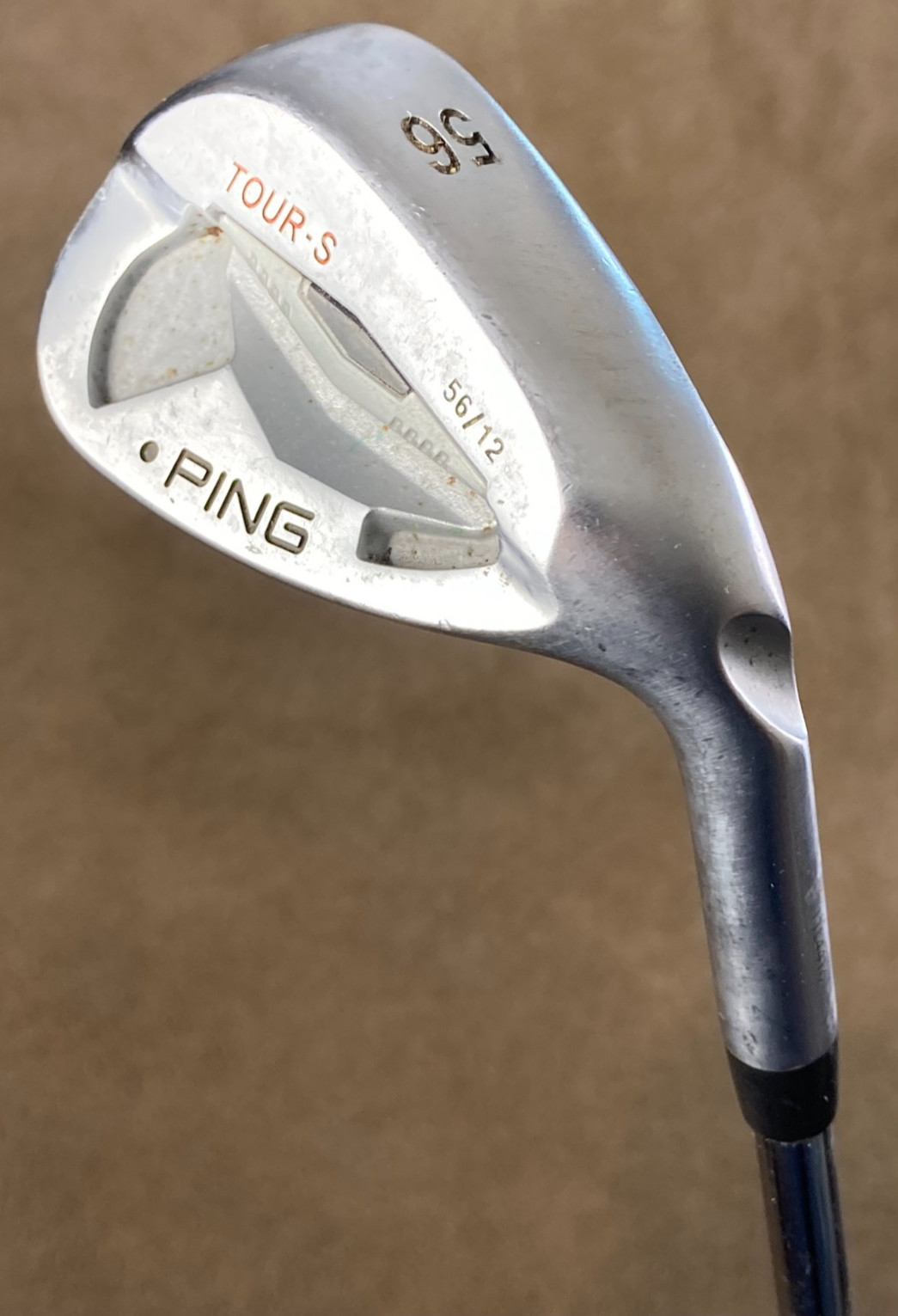 Ping Black Dot Tour-S Chrome Sand Wedge SW 56* 12 KBS Tour Wedge Steel Mens RH