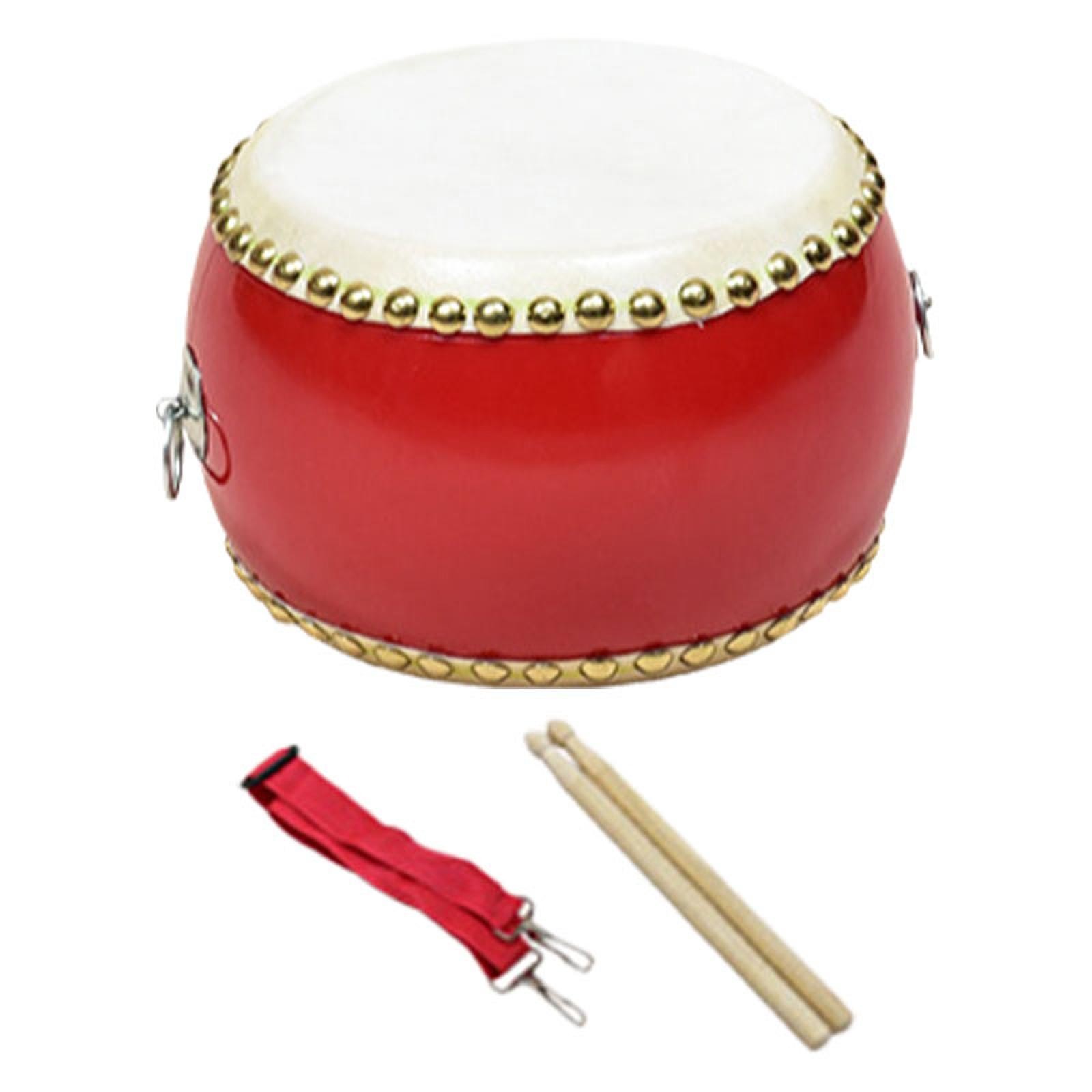Wooden Drum Toy with Drumsticks Traditional Sensory Musical Instrument Teaching