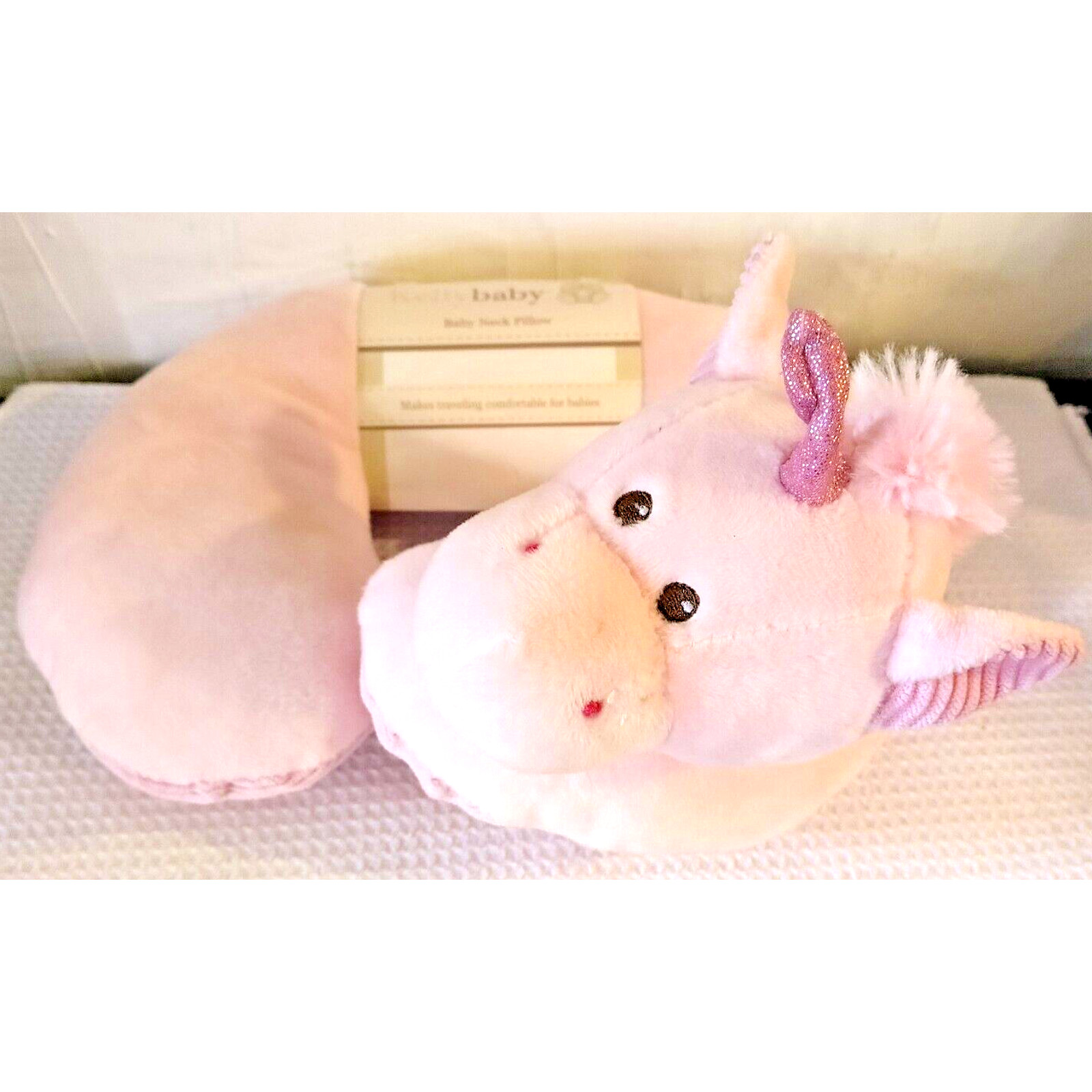 Kellybaby Baby Girl Baby Neck Pillow Travel Comfortable Pink Unicorn NWT!