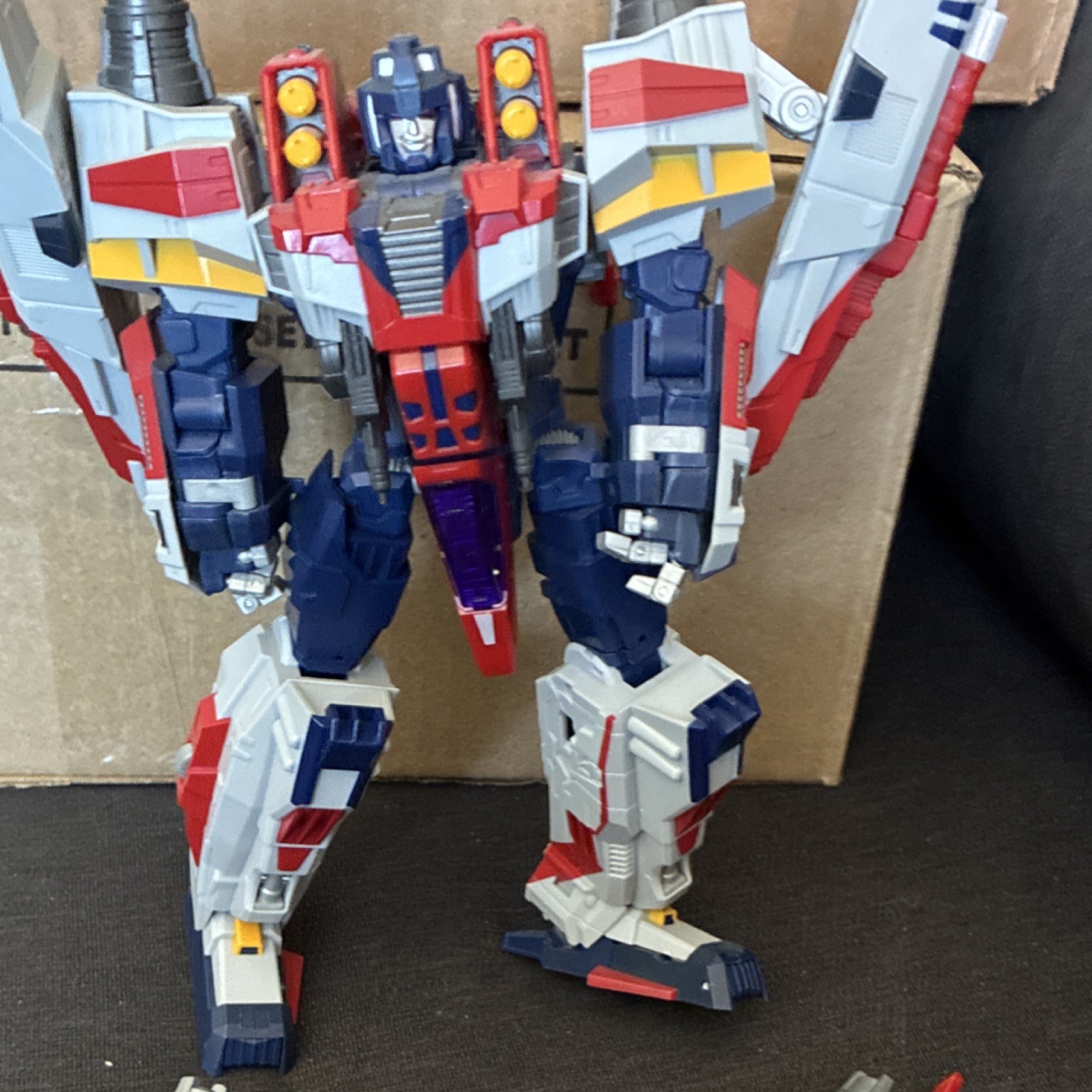 Transformers Robot Toy Red Blue Gray Action Figure with Detachable Parts