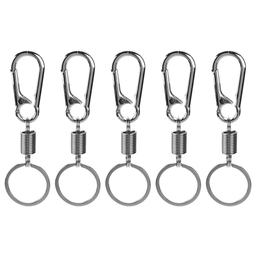 5X Sturdy Carabiner Key Chain Key  Polished Key Chain Spring Key Chain3677
