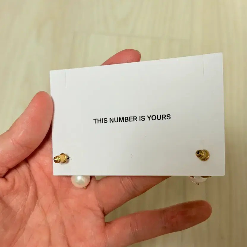 Numbered Ribbon Pearl Necklace and Earring Set