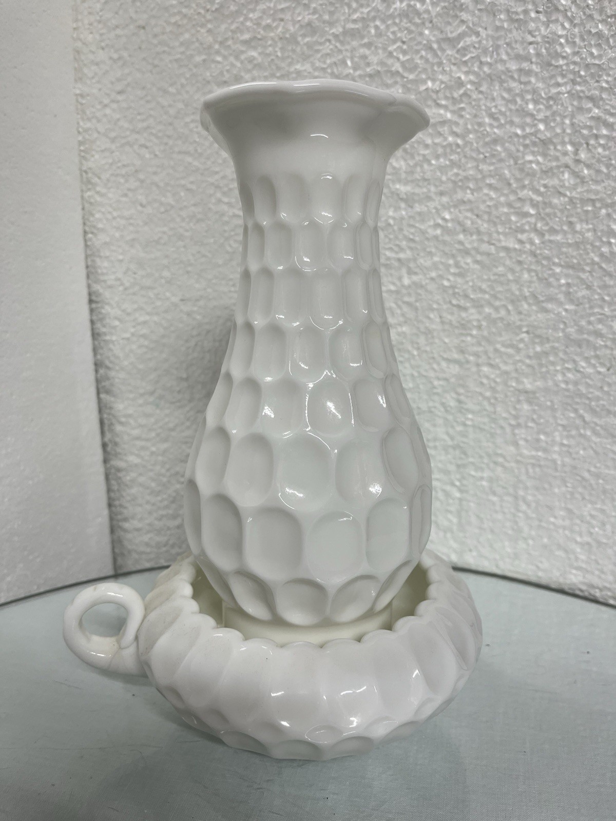 Fenton Thumbprint/ Old Virginia Hurricane Lamp